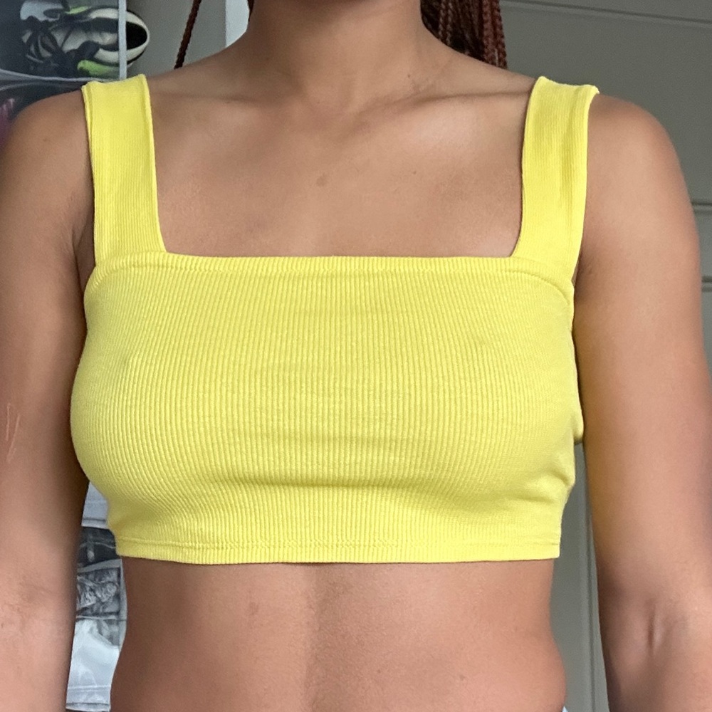 Yellow crop top